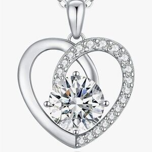 Elegant Silver Heart Pendant Necklace